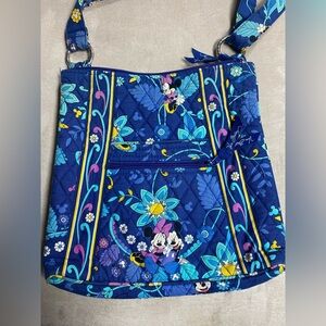 Disney Vera Bradley Blue Floral Bag- featuring Mickey and Minnie Mouse